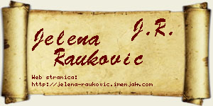 Jelena Rauković vizit kartica